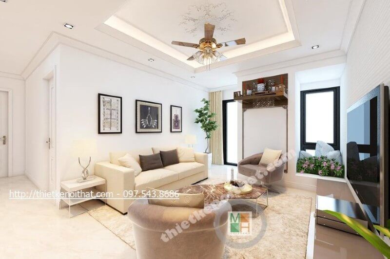Bàn thờ treo tường hiện đại, được thiết kế thông minh, là lựa chọn tuyệt vời cho những căn hộ chung cư nhỏ có không gian khiêm tốn.