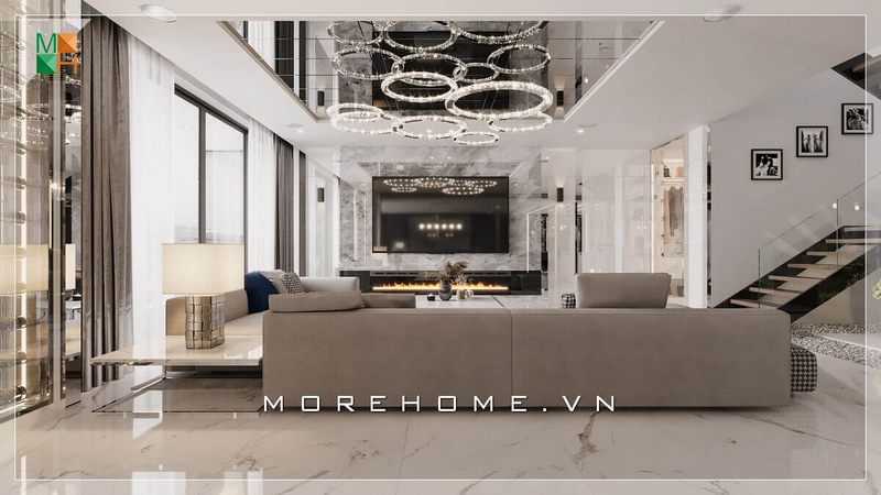 Mẫu thiết kế nội thất phòng khách hiện đại được áp dụng cho các căn hộ chung cư cao cấp, biệt thự, nhà phố và các loại nhà ở khác.